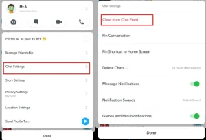 how to clear chat from snapchat my AI 