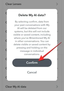 how delete snapchat ai on android & iphone